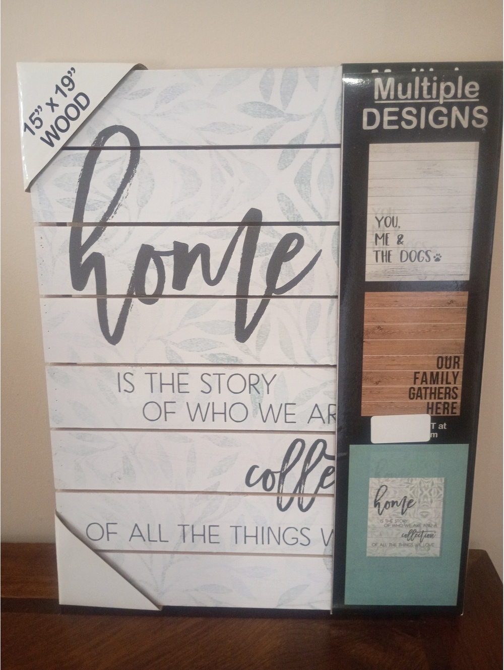 Home Is the Story of Who We Are Wood Wall Sign 15 x 18